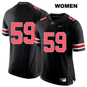 Women's NCAA Ohio State Buckeyes Isaiah Prince #59 College Stitched No Name Authentic Nike Red Number Black Football Jersey WH20W27QS